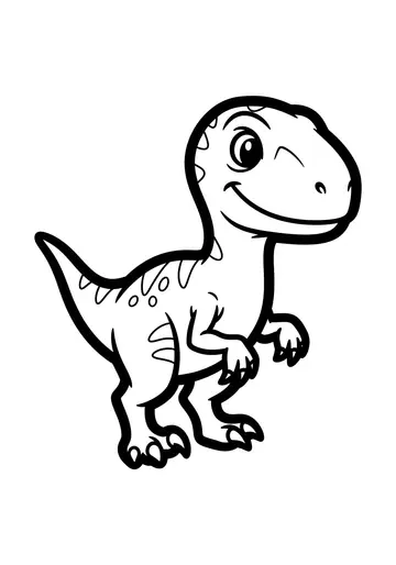 Speedy Dino Fun! Velociraptor Coloring Page