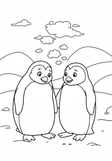 Pablo Meets Petunia Penguin Coloring Pages