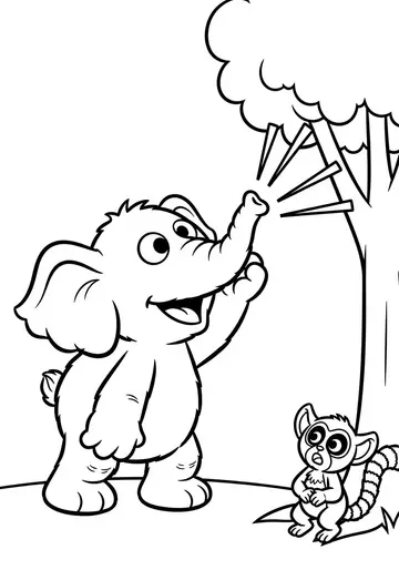 Learning & Growing Elephant Coloring Pages