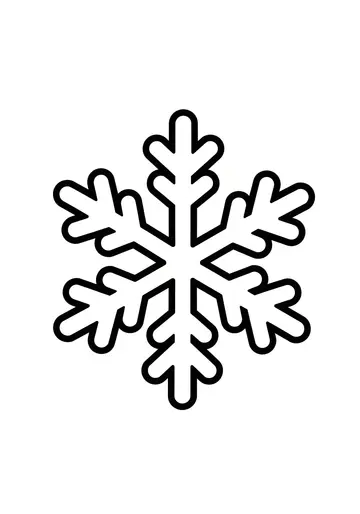 Simple Snowflake Fun Coloring Page