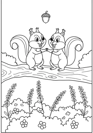 Friendship Fix Lavender Squirrel Coloring Pages