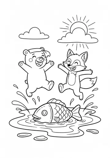 Winter Friendship Coloring Pages