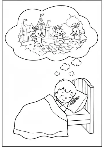Leo's Dream Pillow Family Lavender Coloring Pages