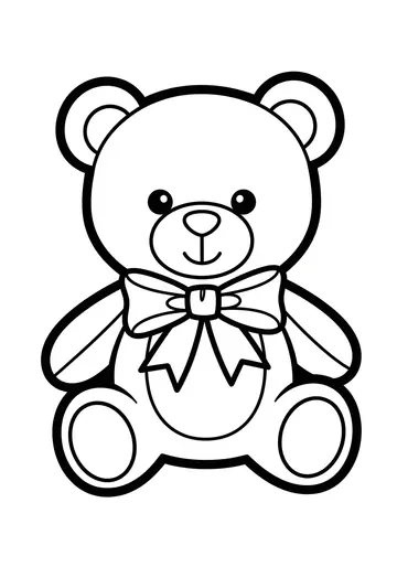 Cute Teddy Bear Coloring Fun