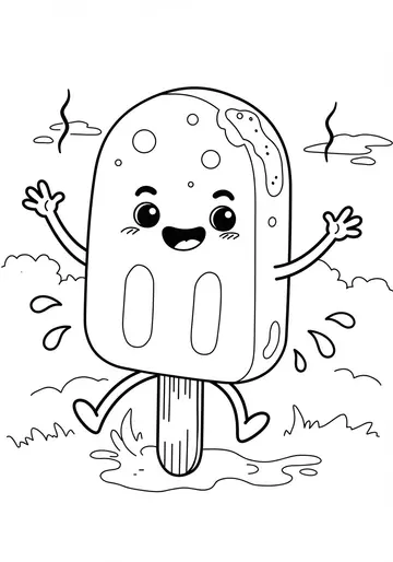 Pip the Ice Pop's Great July Escape Coloring Pages