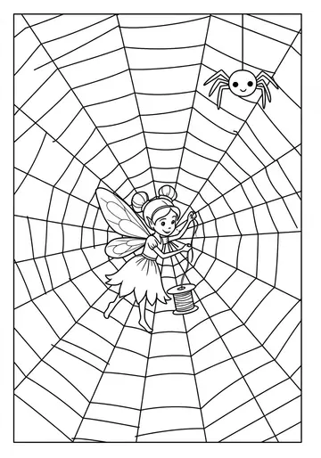 Helpful Fairy Meets a Friend Coloring Pages