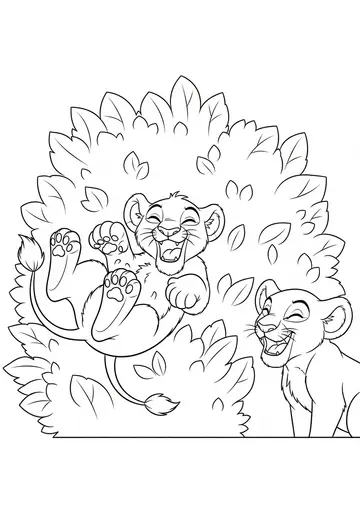 Funny Tumbles & Giggles cute lion Coloring Pages