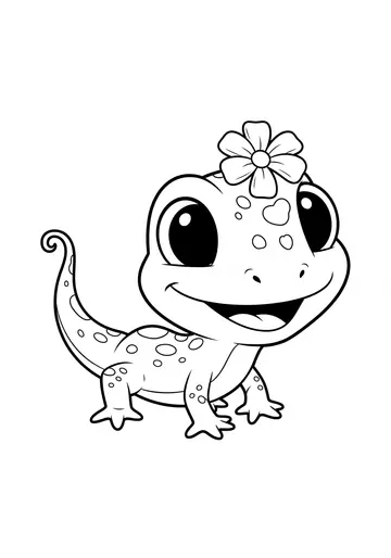 Happy Birthday! A Festive Lizard Coloring Page Gift