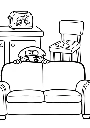 Ninja Kid Kenji's Secret Delivery Coloring Pages