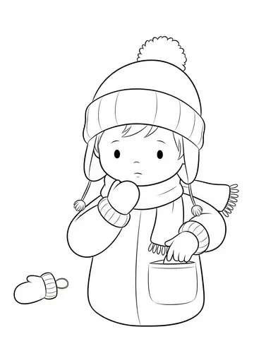 The Lost Mitten & Warm Hearts Thanksgiving Coloring Pages
