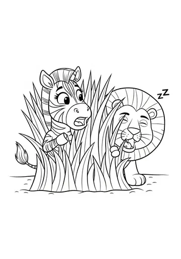Zizi Zebra Wants Spots Coloring Pages
