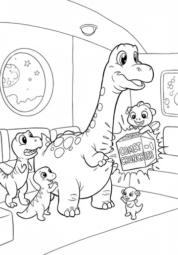 Rex & Friends Comet-Crunchies Coloring Pages