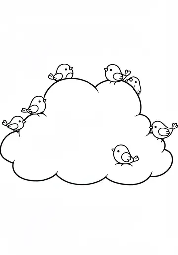 Sky Adventure Ice Cream Cloud Coloring Pages