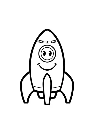 Rocket Ship Coloring Page Details