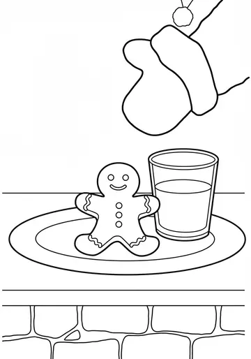 Santa's Midnight Snack Coloring Pages