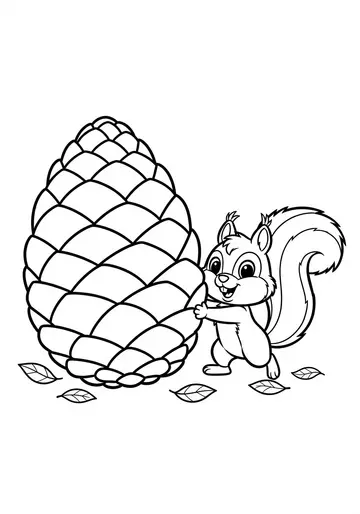 Squeaky's Treasure fall Coloring Pages for Ages 3-5