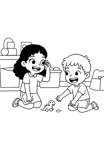 Two Detectives Kindergarten Coloring Pages