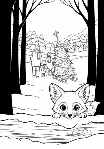 Flicker the Fox's Big Night Coloring Pages