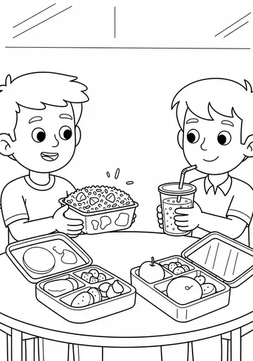 Samir Meets Josh First Day of School Coloring Pages