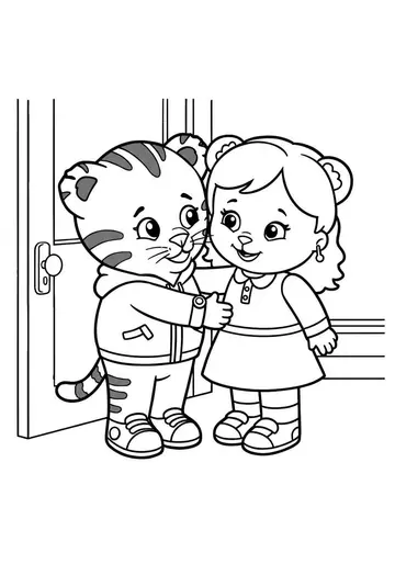 Saying Goodbye Daniel Tiger Coloring Pages