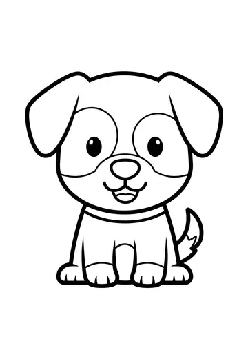 Cute Dog Coloring Page: Happy Faces Only!
