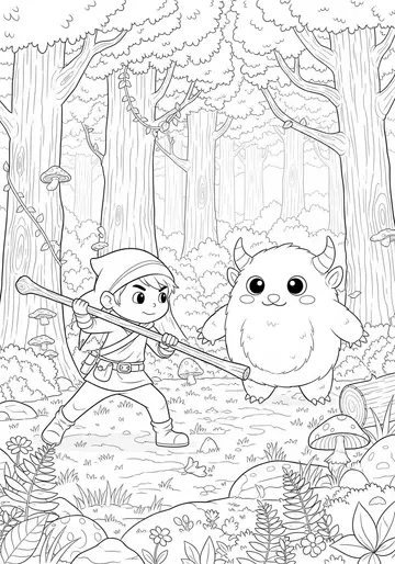 Sprunki Forest Friends Coloring Page