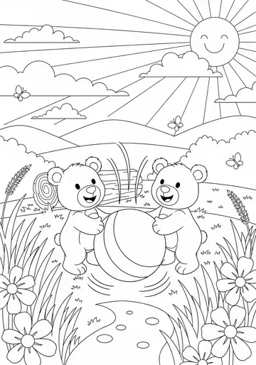 Barnaby & Bella's social emotional Sharing Coloring Pages