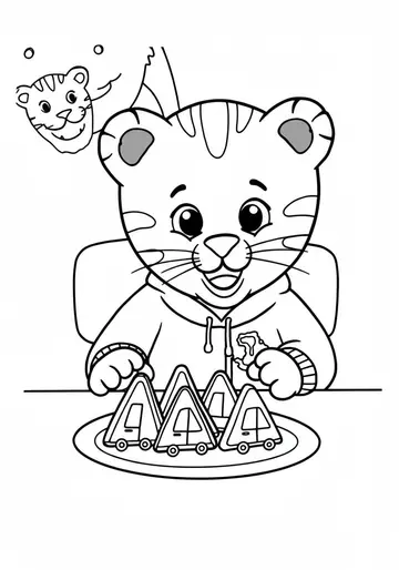Trying New Foods Daniel Tiger Coloring Pages for Ages 3-5