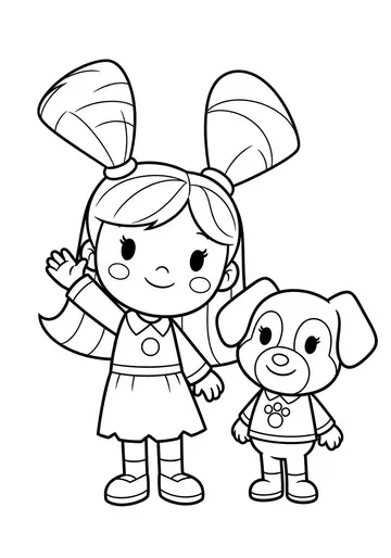 Gabby and Pandy Paws Coloring Page - Free Printable Fun