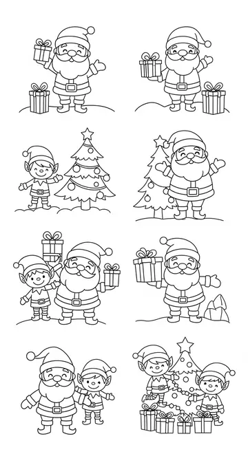 What Are Santa's Elves Making? Coloring Page