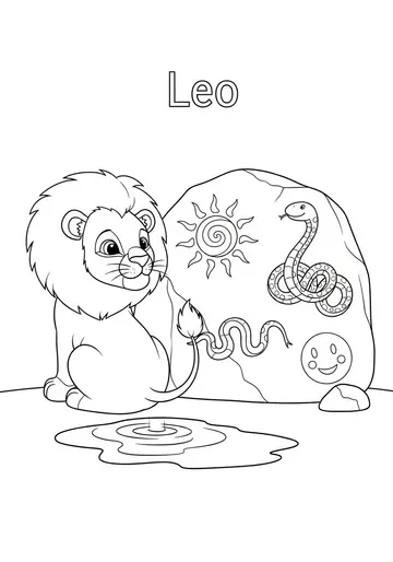 Creative Arts cute lion Coloring Pages