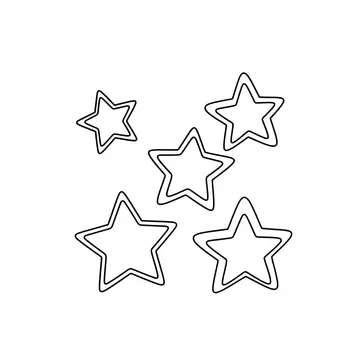 Cute Stars Coloring Page