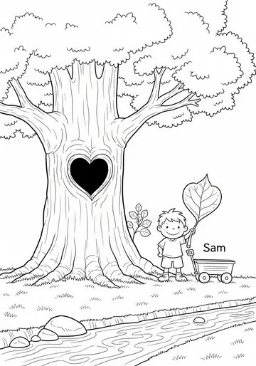 The Forest's Helper Heart Coloring Pages