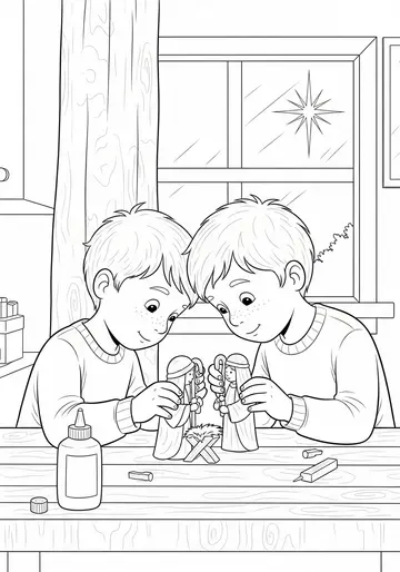 Finn & Will Mend a Friendship Coloring Pages