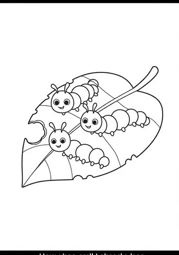 Three Hungry Caterpillars number 3 Coloring Pages
