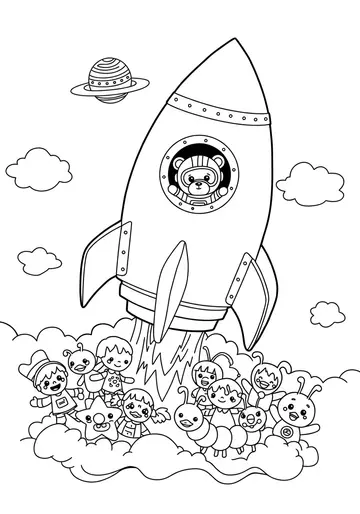 Ten-Second Rocket Ride number 10 Coloring Pages