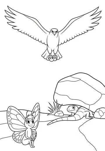 Desert Adventure adobe butterfly Coloring Pages