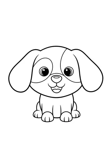 Cuddly Cute Puppy Coloring Page Fun!